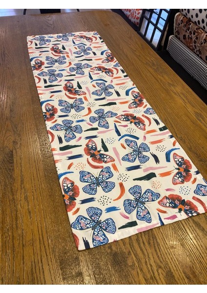 Tuğçe Demir Home Design Kelebek Desen Runner Supla Set