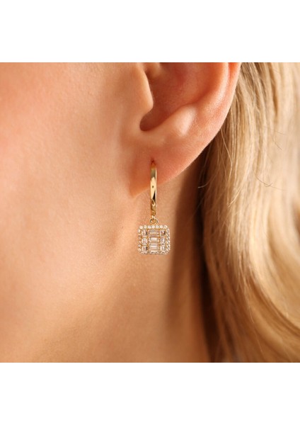 Altın Sallantılı Baget Küpe Parçalı fiyatları