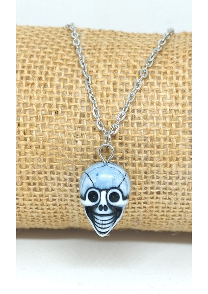 Korkunç Gülüşlü Kurukafa Kolye
