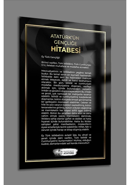 Gençliğe Hitabe Cam Tablo