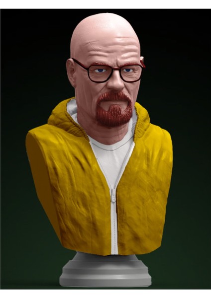Walter White Breaking Bad Boyalı Büst 18 cm