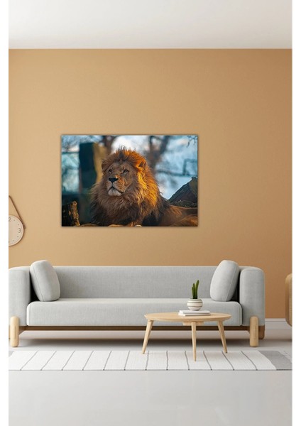 Dijital Baskılı Hayvan Motifli Aslan Temalı Modern Kanvas Tablo AR030414 modelleri