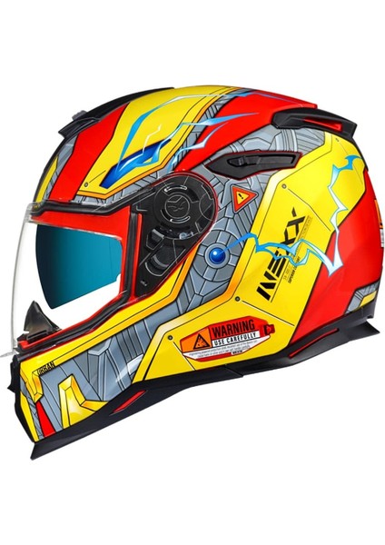 SX.100 GIGABOT KIRMIZI-SARI KASK