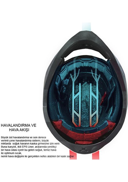 SX.100 GIGABOT KIRMIZI-SARI KASK