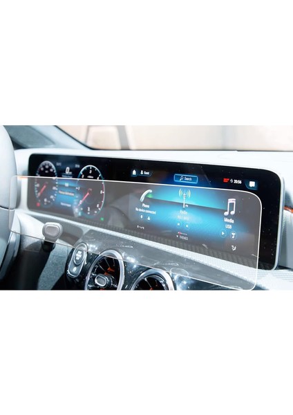 Mercedes A 200 2020-2024 Model Multimedya ve Dijital Gösterge Ekranı Uyumlu 9H Nano Ekran Koruyucu