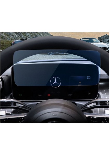 Mercedes C Seri 2022-2024 Model 12.3" Direksiyon Arkası Gösterge Ekran 9H Nano Ekran Koruyucu