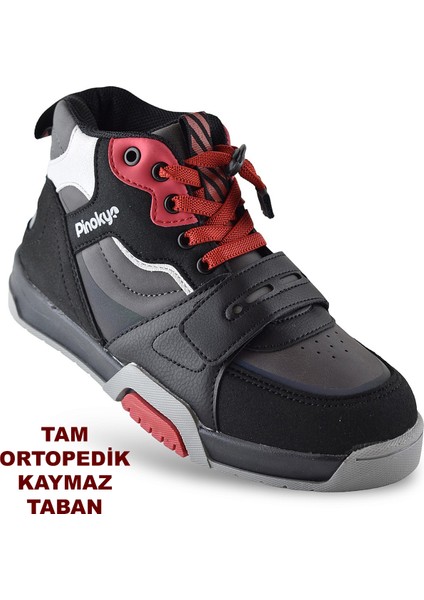 Istanbul Ortopedik Bağcıklı Cırtlı Unisex Çocuk Bot Ayakkabı Kışlık Çocuk Bot