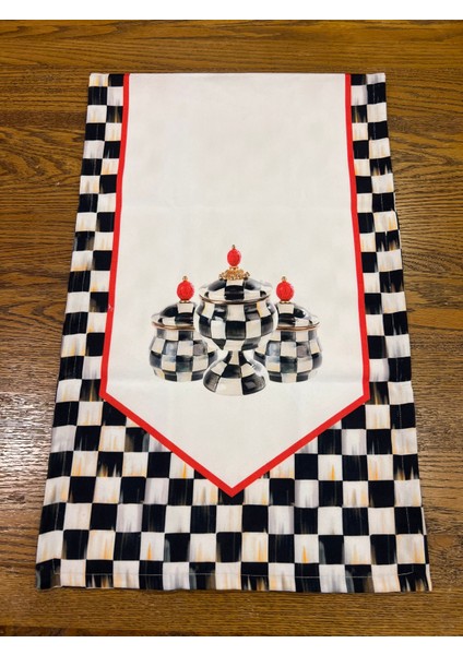 Tuğçe Demir Home Design Dama Kavanoz Desen Runner fiyatları