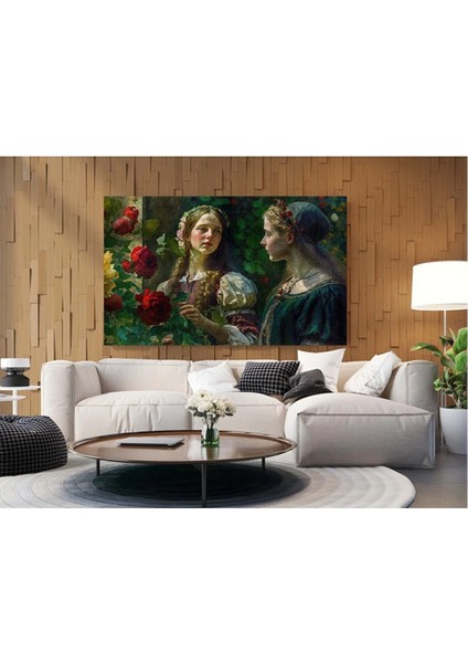 Iki Kadın Tablosu Dekoratif Kanvas Tablo AR030407