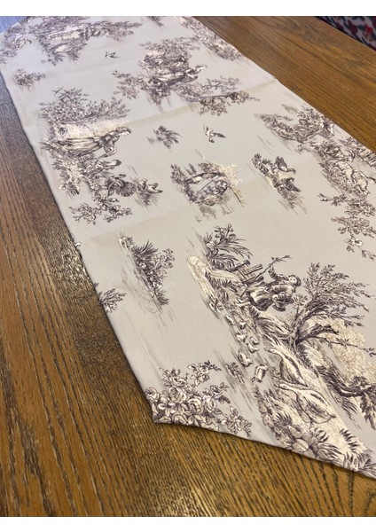 Tuğçe Demir Home Design Kahve Country Desen Runner