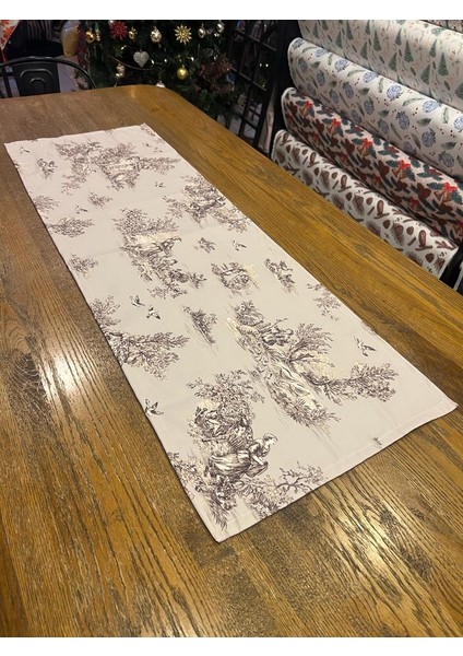 Tuğçe Demir Home Design Kahve Country Desen Runner