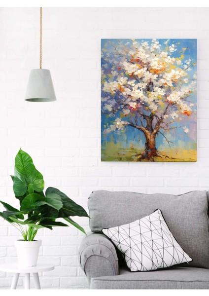 Renkli Soyut Ağaç Dekoratif Kanvas Tablo AR030408 fırsatları