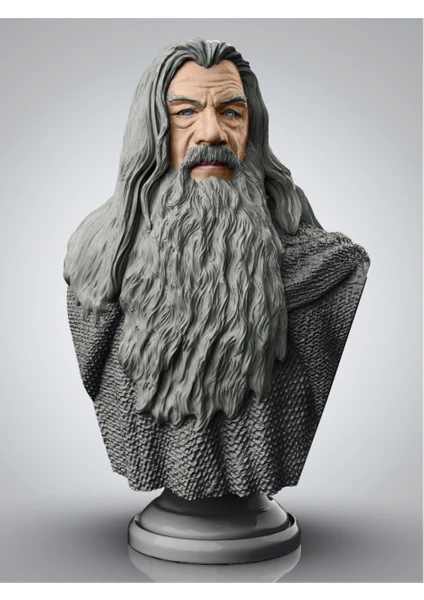 3D HAPPY Gandalf Büst - Figür - Yüzüklerin Efendisi - Lotr - 16 cm