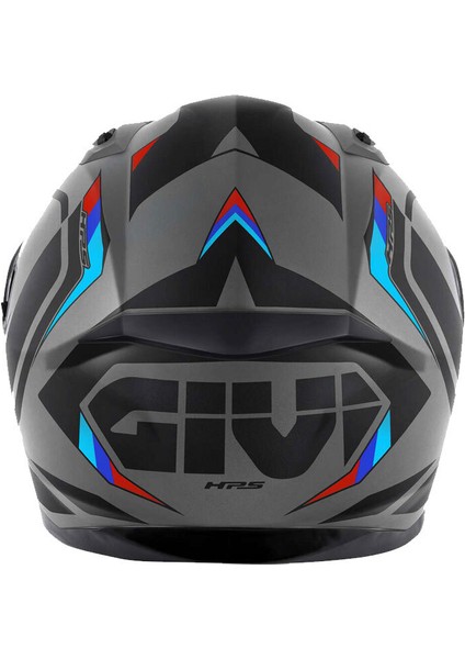 GIVI 50.8 MACH1 MAT GRİ-SİYAH-KIRMIZI KASK