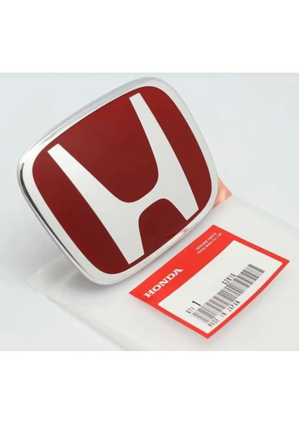 Honda Civic Fc5 2016 - 2021 12*9 cm Ön ve Arka Panjur Logosu Kırmızı (Cam Logo)