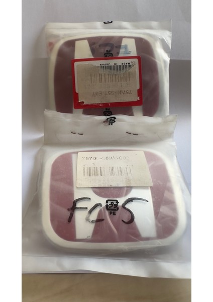 Honda Civic Fc5 2016 - 2021 12*9 cm Ön ve Arka Panjur Logosu Kırmızı (Cam Logo) fiyatları