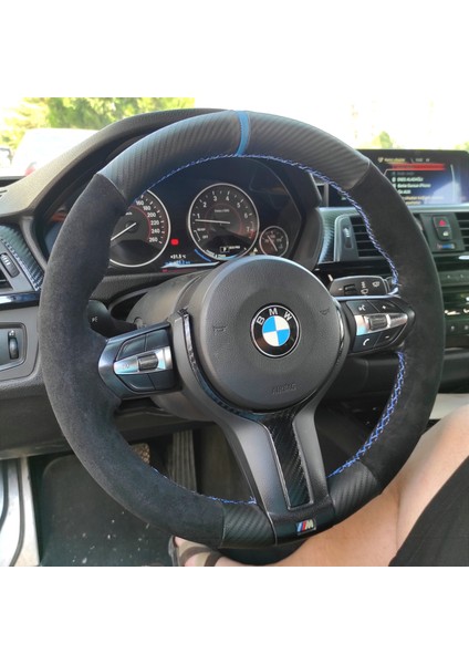 Bmw F30 Alcantra Karbon Mavi Yüzüklü Mavi Dikişli fiyatları