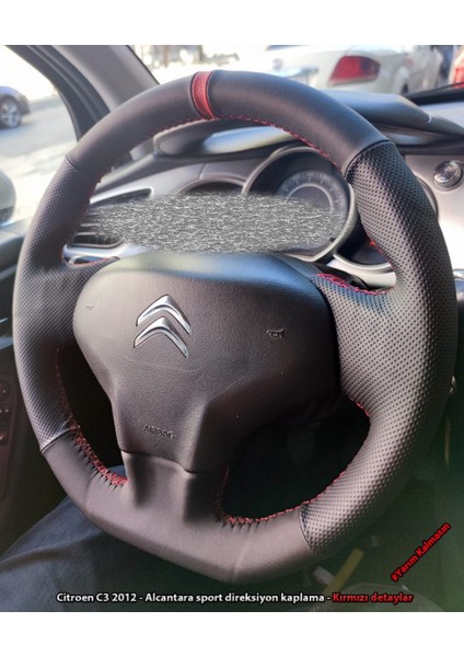 Citroen C3 2012 Araca Özel Direksiyon Kılıfı (Noktalı Karbon Yüzüklü) fiyatları