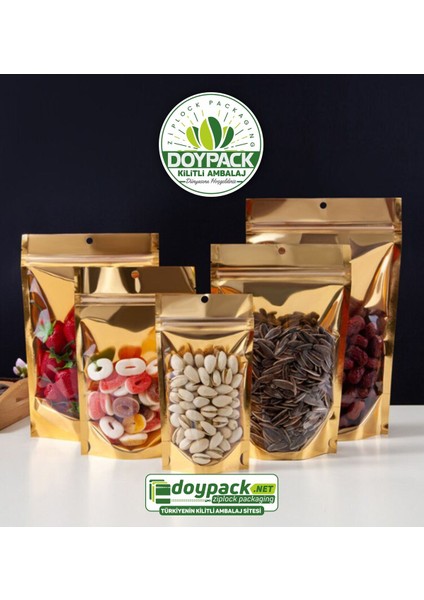Şeffaf Metalize Gold Doypack 11X18,5 (250 Adet ) fiyatları