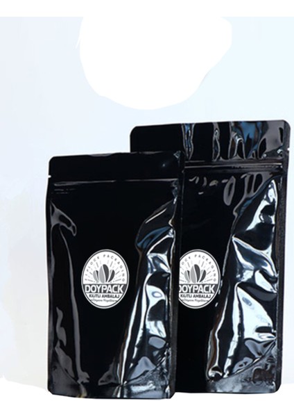 Parlak Siyah Alüminyum Kilitli Doypack 11X18,5 (100 Gr.) - 100 Adet