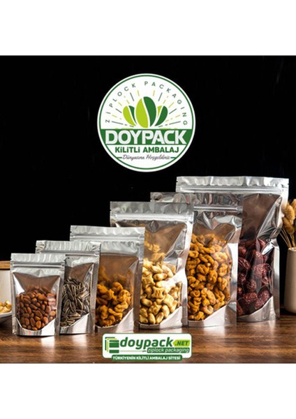 Şeffaf Metalize Kilitli Doypack 18X29 (750 Gr.) - 250 Adet modelleri