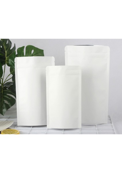Mat Beyaz Kilitli Doypack 8,5X14,5 (50 Gr.) - 100 Adet modelleri