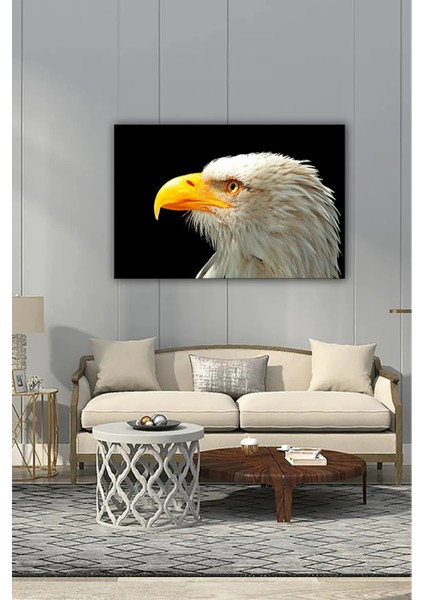 Dijital Baskılı Salon Oturma Odası Mutfak Kartal Desenli Ahşap Kanvas Tablo AR030416