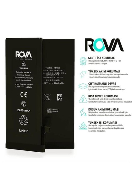 Cep Tel Batarya Iphone 6 Rova Garantili indirimleri