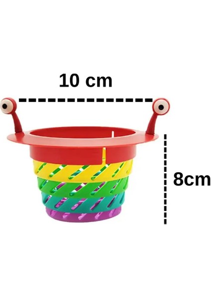 Lavabo Süzgeci Renkli 6 Kademeli Mutfak Gider Tıpası Lavabo Süzgeci