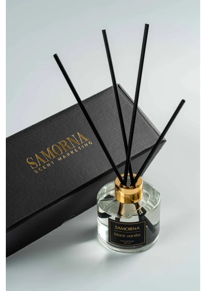 Samorna Scent Marketing Black Vanilla Çubuklu Oda Kokusu Vanilyanın Baharatlı Hali