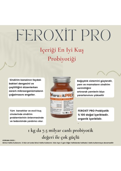Probiyotik Kafes Kuşları ve Kanatlılar Için 80 gr modelleri