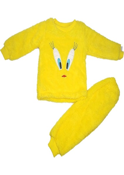 Tweety Welsoft Peluş Sarı Civciv Desenli 2'li Çocuk Takım 1-4 Yaş Dar Kesim modelleri