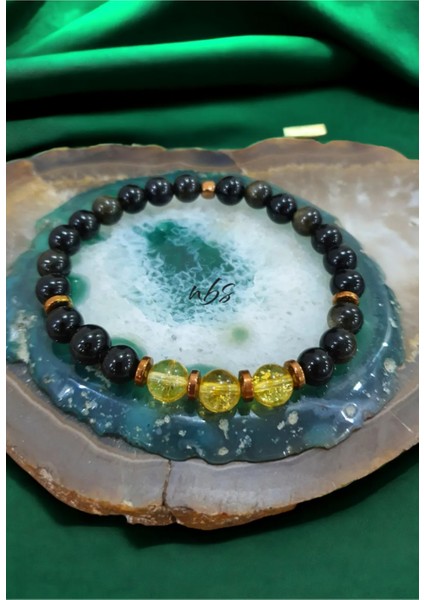 Sitrin, Gold Obsidyen Doğal Taş 8 mm PARAMANTIK520 Bileklik fiyatları