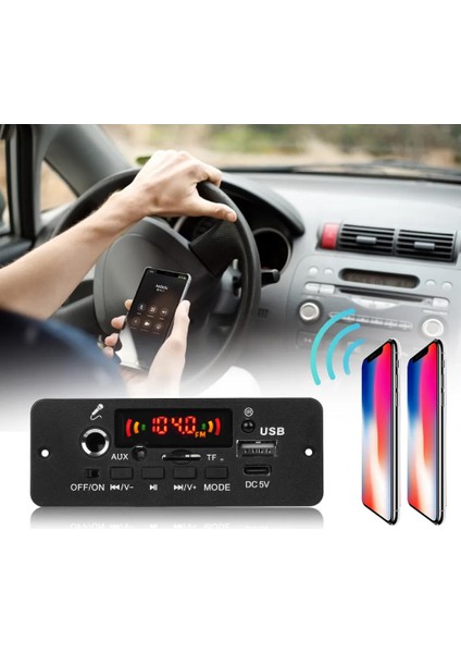 2 x 40 Watt Hoparlör Çıkışlı Mikrofonlu Karaoke Dekoder ( Bluetooth Aux USB Tf Kart Fm Radio Mp3 Player )