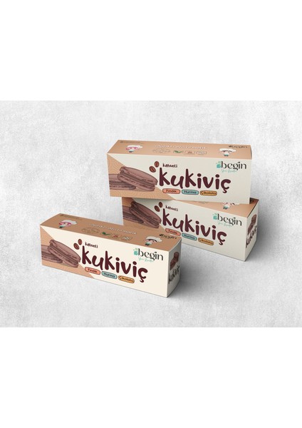 Kukiviç Kahve Kremalı Fındık Ezmeli Yumuşak Kurabiye - 3 Paket x 88GR