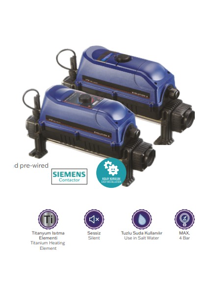 24 Kw Analog Havuz Isı Pompası Evolutıon 2 Trifaze modelleri