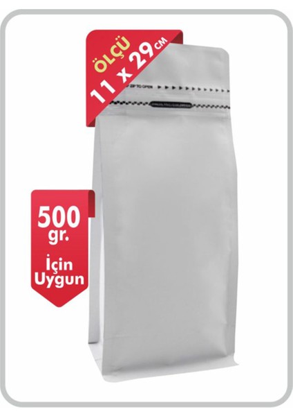Mat Beyaz Kilitli Flat Bottom 11X29 (500 Gr.) - 500 Adet fiyatları