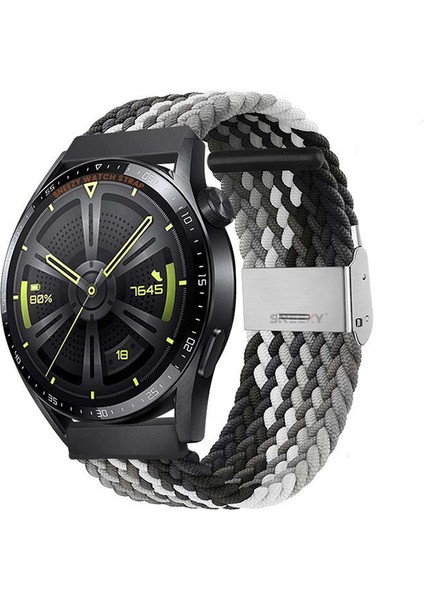 Samsung Gear S3 Frontier R760 - S3 Classic R770 22MM Uyumlu Metal Klips Solo Fiberlink Örgü Kordon