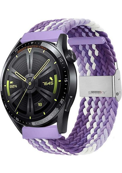 Samsung Gear S3 Frontier R760 - S3 Classic R770 22MM Uyumlu Metal Klips Solo Fiberlink Örgü Kordon