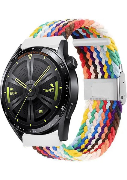 Samsung Gear S3 Frontier R760 - S3 Classic R770 22MM Uyumlu Metal Klips Solo Fiberlink Örgü Kordon