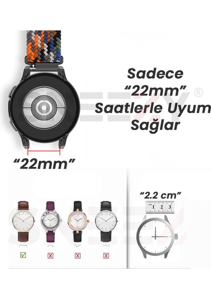 Xiaomi Watch S1 -S1 Active -Mi Watch -Watch Color 22MM Uyumlu Metal Klips Solo Fiberlink Örgü Kordon