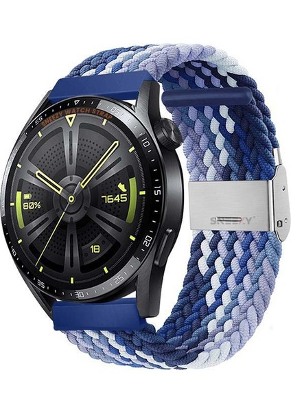 Samsung Gear S3 Frontier R760 - S3 Classic R770 22MM Uyumlu Metal Klips Solo Fiberlink Örgü Kordon