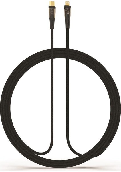 C139TL Transparan LED 30W Pd Ultra Hızlı Type-C To Iphone Lightnıng Şarj & Data Kablosu