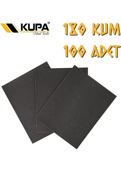 Kupa Su Zımparası A180 Kum - 100 Adet
