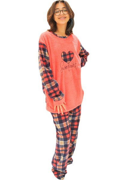 Inci Kadın Battal Yuv. Yaka Polar Pijama Takımı