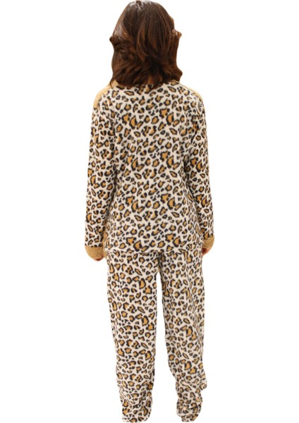 Inci Kadın Polar Yuv.yaka Leopar Desenli Pijama Takımı modelleri