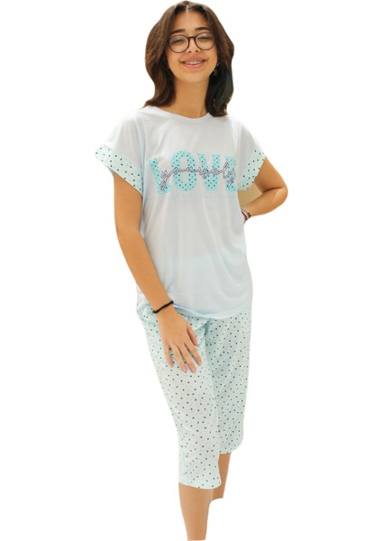 Inci Kadın Kısa Kol Kapri Takım