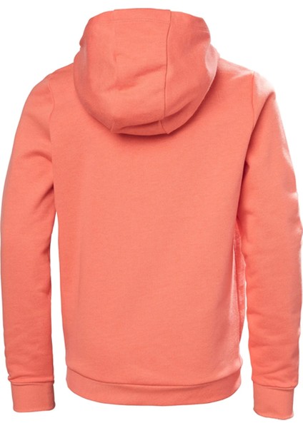 Düz Kız Çocuk Pembe Sweatshırt HHA.41677 Jr Logo Hoodıe 2.0