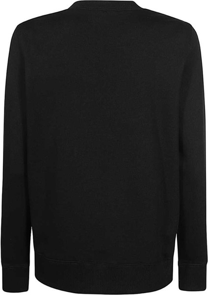 Bisiklet Yaka Baskılı Siyah Kadın Sweatshırt 75HAIF07 modelleri