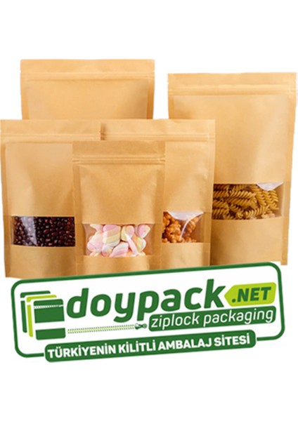 Kraft Pencereli Kilitli Doypack 8,5X14,5 - 50 Gr. - (100 Adet) modelleri